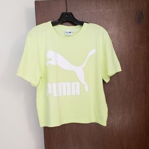 Puma cropped t- shirt women size M